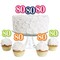Big Dot of Happiness 80th Birthday - Cheerful Happy Birthday - Dessert Cupcake Toppers - Colorful Eightieth Birthday Clear Treat Picks - Set of 24